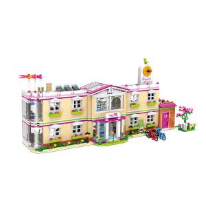 DIY School Villa Hospital Plastic Building Blocks For Kids Toys 100% Non - Toxic