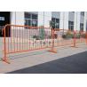 China Plastic Coated Crowd Control Barrier For Concert / Temporary Fence , Red Orange White wholesale