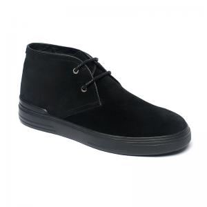 Black Lace-up Anti Slippery Mens Leather Casual Boots