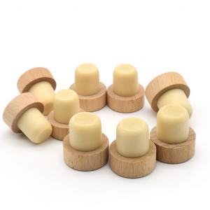 China Wine Bottle Stopper Aluminum Cap Synthetic Cork Wooden Synthetic Bar Top Cork supplier