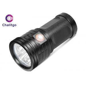 T6 Hunting High Lumen Flashlight , Rechargeable LED Flashlight Black Outdoor