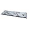 Vandal proof USB industrial metal trackball keyboard with Braille dots for IPC