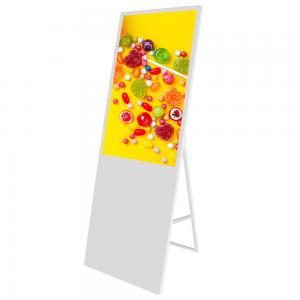 China 55in Floor Stand Signage Advertisement Player Portable Media Lcd Display supplier