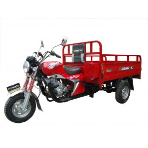Motorized Fuel 3 Wheel Cargo Motorcycle , 150CC Cargo Tricycle With Glass Headlight