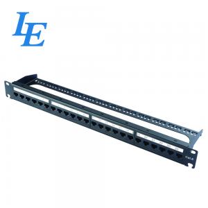 China P6224-C6 24 Port Shielded Patch Panel , 24 Port Patch Panel Rack Mount supplier