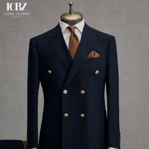 China Men's No-Iron Business Casual Slim Formal Dress Suit Woven Striped Custom Fabric Suit supplier