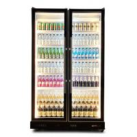 China 1200L Commercial Display Freezer Five Layer Black Swing Glass Door Beer Refrigerator 2 To 10 Degree on sale