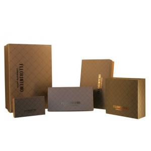 Promotional Recycle Packaging Foiled logo Matte Square Lines Gift Paper Box For Men's Collection