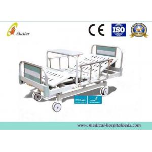 China Aluminum Alloy Manual 2 Cranks Medical Hospital Beds With Debris Basket (ALS-M252) supplier