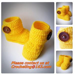 Cute Toddler Unisex Baby Infant Handmade Crochet Knit Colored Cartoon Socks Crib Shoes
