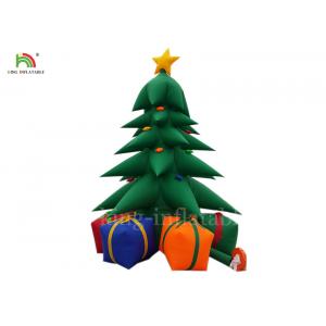 China 5 m High Inflatable Merry Christmas Tree Adverting Outdoor Decorate Portable supplier