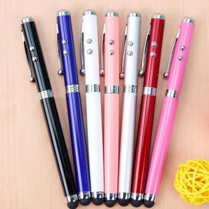 4IN 1 LED Light metal pen ,Touch srceen phone metal pen ，laser light pen, metal ball pen
