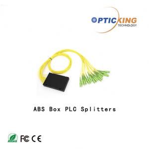 China 1xN 2xN Fiber Optic PLC Splitter 1260 to 1650nm ABS Box PLC Splitter supplier