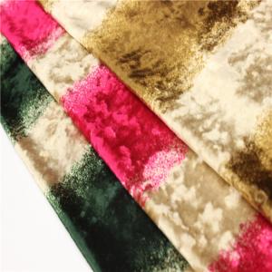 Professional Crushed Velour Fabric Home Textile Striped Velvet Fabric