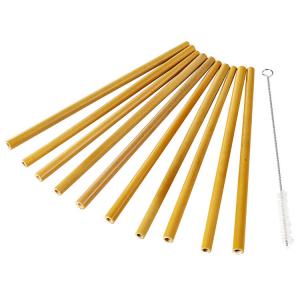 China Reusable Natural Bamboo 19cm Disposable Bamboo Straws For Coffee Cocktail supplier