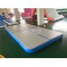 Blue Inflatable Air Track Gymnastics Mat , Double Wall Fabric Air Trak Mat For