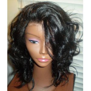 Glueless Full Silk Blonde Natural Human Hair Wigs / Brazilian Lace Front Wigs