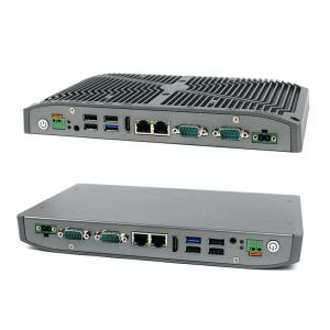 China RS232 Fanless Embedded Box Pc Alloy Shell J1900 1.5A Embedded Mini Pc supplier