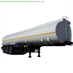 China 50 -55Cbm Stainless Steel Tanker Semi Trailer , 3 Axle Gasoline / Diesel Fuel Tank Trailer wholesale
