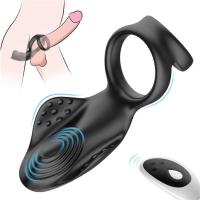 10 Vibrations Ribbed Penis Ring For Ed Silicone Male Enhancement Rings