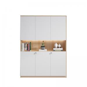 Adjustable Solid Wood Storage Bookshelf Cabinet for Office Furniture and File Storage