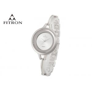 Lightweight Fitron Quartz Watches With Bracelet Straps Mineral Reinforced Glass Mirror