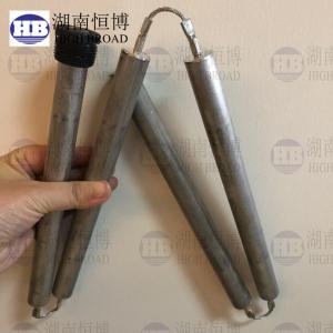 China Cathodic Protect Aluminum Anode , Aluminium Zinc Hex Head Flexible Anode Rod 44 Inch supplier