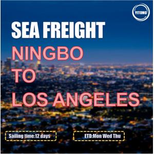 Short Transit Time 12 Days International Sea Freight From Ningbo To Los Angeles USA