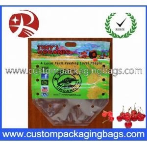 China Clear Plastic Fruit Packaging Slider Zipper Bags , Apple / Grape Bag supplier