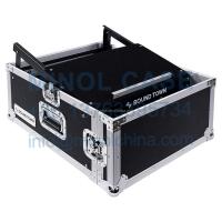 China Aluminum Rack Case With Slant Mixer Top DJ Mixer Cabinet With 4pcs Casters on sale