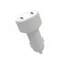 China White TYPE C 2 36W PD3.0 9V2A Dual Port Car Charger wholesale
