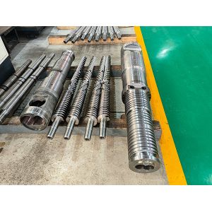 China High-Performance Conical Twin Screw and Barrel with Ra 0.4μm Surface Roughness, 5kw Heating Power, and HRC58-62 Hardness wholesale