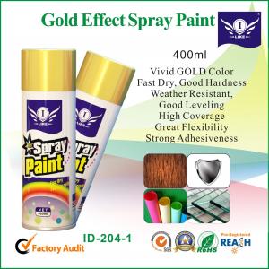 China Gold Weather Resistant Aerosol Spray Paints for Interior / Exterior supplier