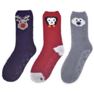 China Animal pattern Aloe Infused SPA Socks polyester plush therapy , warm spa sock supplier