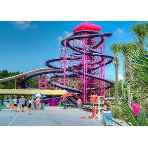 China Fiberglass Spiral Water Slide Water Playground Equipment Customized Color supplier
