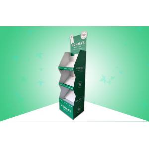 China Matt Finish POP Cardboard Display 3 Shelf Bread Stand Easy Built Up Structure supplier