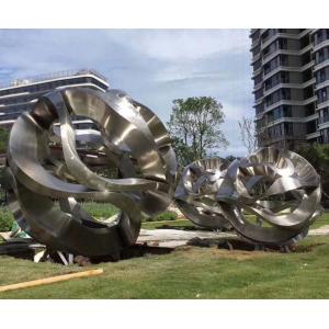 Metal Garden Large Outdoor Abstract Sculptures Stainless Steel Plaza Decoration