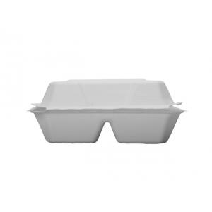8 Inch 3 Compartment Plant Fiber Biodegradable Takeout Containers