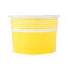 6 Oz Yellow Paper Ice Cream Cups Impermeable Eco - Friendly With Dorm Lid