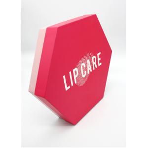 Hexagon Lip Care Custom Makeup Packaging Box Pantone Color Recyclable Paper