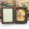 Luxury Gift Walnut Wood Photo Frame Preserved Flower Photo Frame For Lover Home