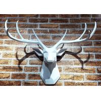 China Metal Animal Painted Deer Stainless Steel Deer Wall Art Sculpture on sale