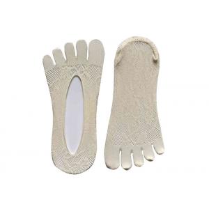 China Thin  Lace Non Slip Invisible Socks Women'S Jacquard Toe Socks Oem Service supplier