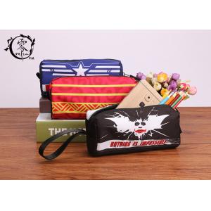 China Marvel Batman Logo Pencil Case Pouch Polyester Canvas Pencil Box Gift For Children School Opening supplier