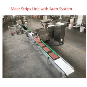 China Stanless Steel 304 type Pet Food Manufacturing Equipment , Meat Strip Processing Line supplier