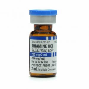 Custom Size 2ml Thiamine Glass Vial Labels With Blue Caps And Stoppers