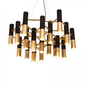 China Creative Modern Gold Metal Pendant Lamp for Hotel Decorative Lighting Fixutres supplier