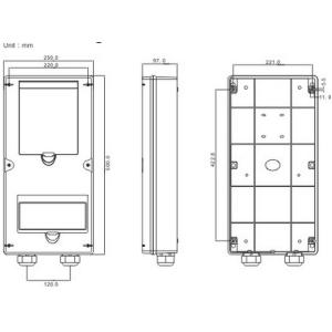 China Single Position Three Phase Electricity Meter Box IP54 With Hinges , Lock And Key supplier