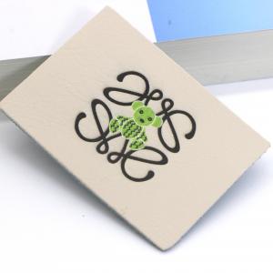 Custom Hot Stamping Logo Printing Real Leather Patch For Clothes And  Hat