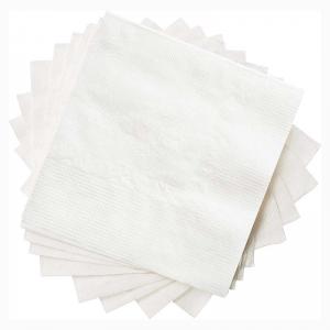 China Sustainable Wood Pre Folded Paper Napkins 27×27cm 1 Ply White Color supplier